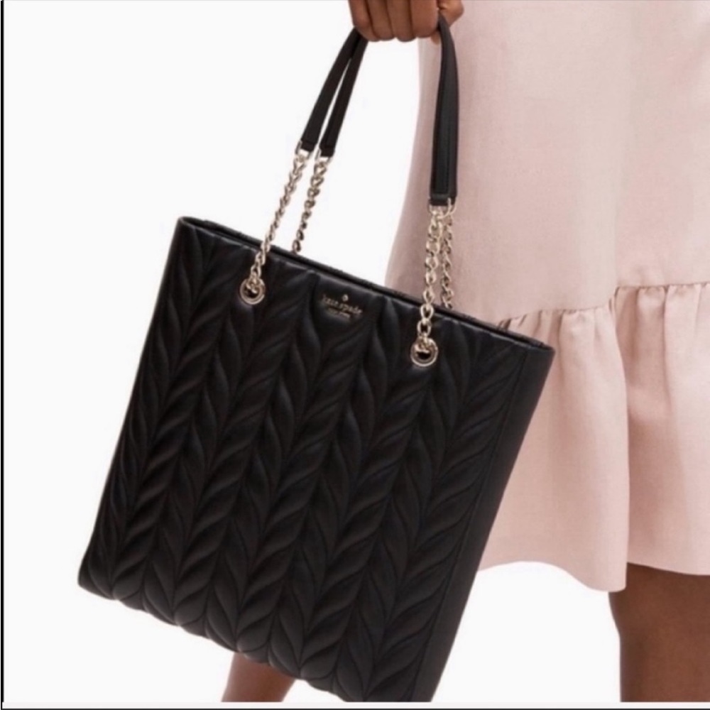 Kate Spade Black Briar Lane Quilted Slim Tote NWT